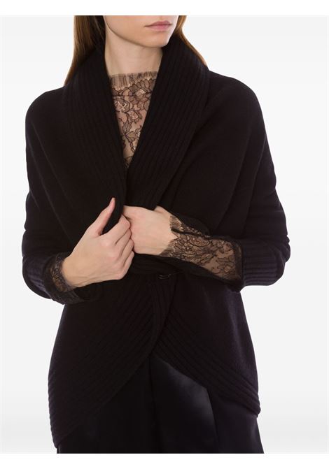 Cardigan in misto lana nero Alberta Ferretti - donna ALBERTA FERRETTI | 090366010555